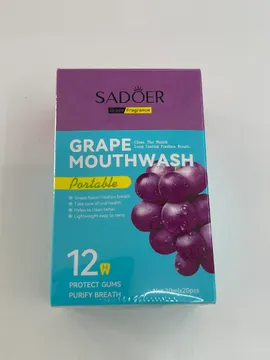 SADOER Grape Flavored Mouthwash box 20 Pieces
