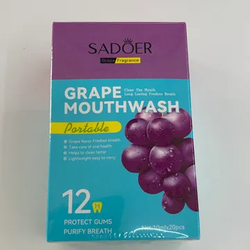 SADOER Grape Flavored Mouthwash box 20 Pieces