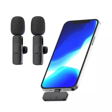 2 in 1 Wireless Lapel Mic for iPhone and Android