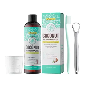 Coconut Oil Pulling Mouthwash Set Natural Oral Care Essentials