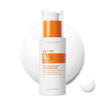 NineLess Mela Pro 5% TXA Serum with Tranexamic Acid Niacinamide Hyaluronic Acid for Uneven Skin Tone 30 ml
