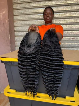 Wig Nora 5x5 Closure Deep Wave Human Hair Blend
