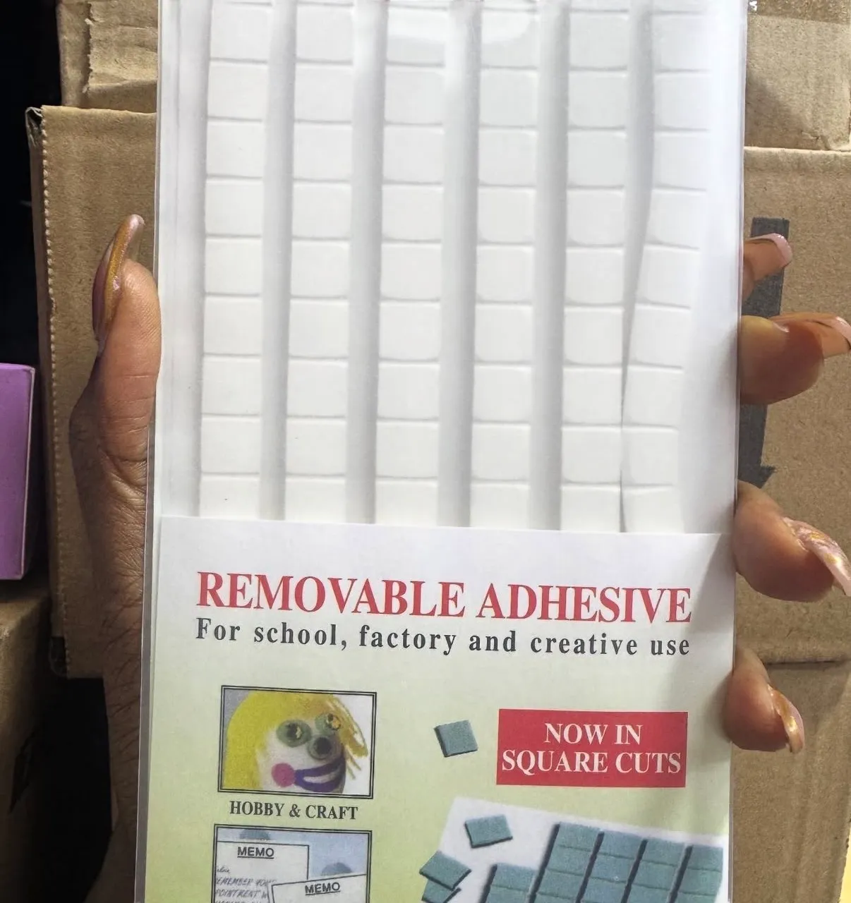 Removable Press On Stand Adhesive