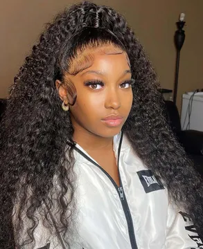 Half up half down STYLE WET CURLS FULL FRONTAL