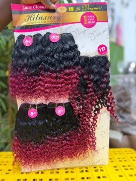 Very nice Bebe curls 8” with one part closure