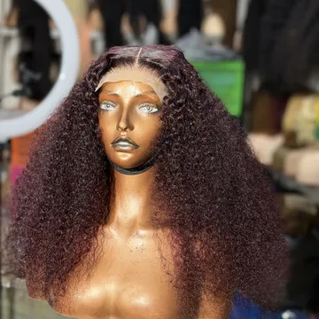 Gifty pixie curls 💯Human hair Burgundy Very soft in texture SDD 5by5 None of the hairs comes styled