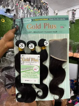 Gold Plus Virgin Remy Brazilian Human Hair Body Wave