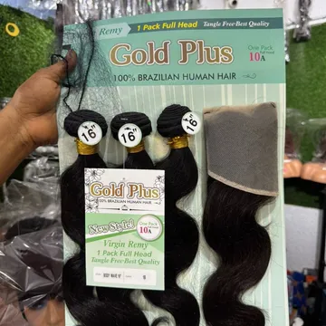 Gold Plus Virgin Remy Brazilian Human Hair Body Wave