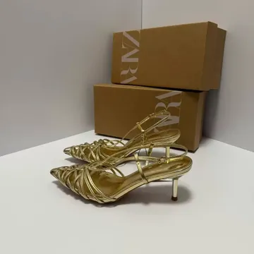 Gold Web strappy Sandal 2.5GWS