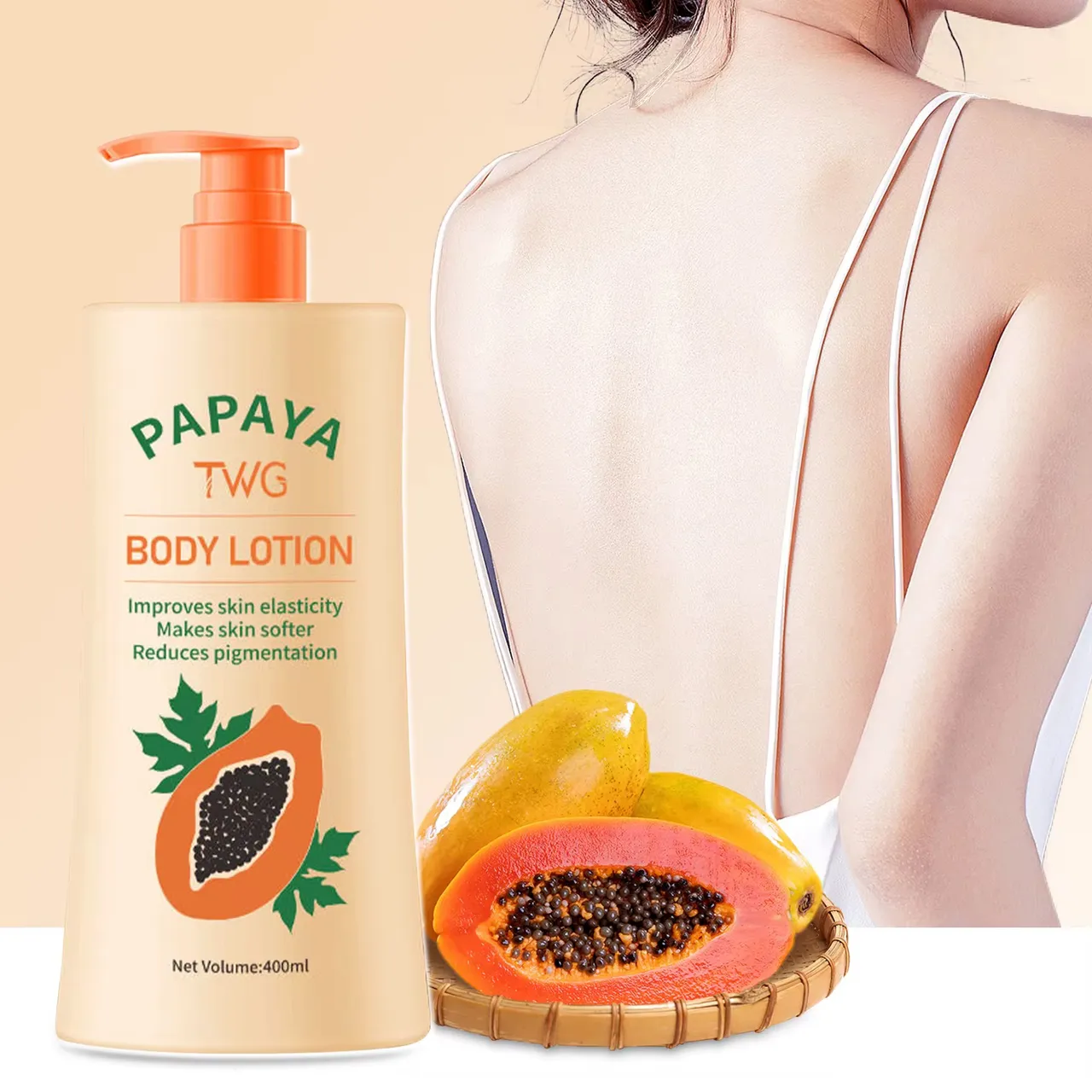 Papaya Glow Skin Softening Body Lotion 400ml