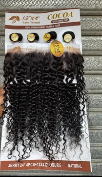 Cocoa Wet Curls With 13x4 Frontal