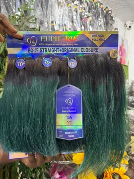 Euphoria bone straight T1B/Dark green