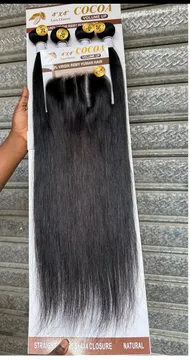 Cocoa Straight With 4x4 Closure