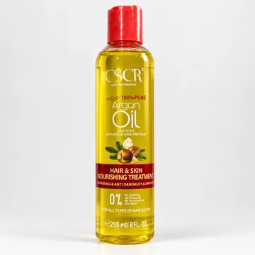 CSCR 100% Pure Argan Oil Certified Organic Cold Pressed Hair and Skin Nourishing Treatment Repairing Anti Dandruff Smooth