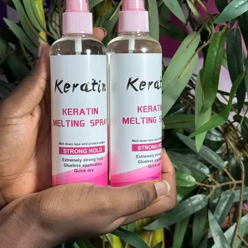 Keratin melting spray