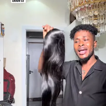 π― human hair ponytail, very soft. Can be bleached dyed and permed.