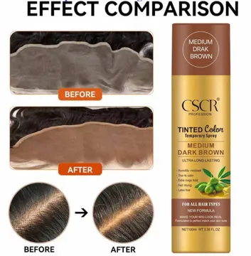CSCR Tinted Color Temporary Spray Lace Tint for Wig Hairline Natural Finish Long Lasting Latex Free
