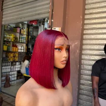 Wig LOLA 5x5 Closure Burgundy Bone Straight