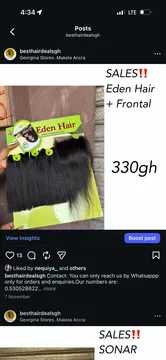 Eden hair with frontal straight
