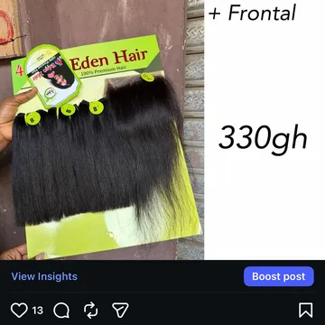 Eden hair with frontal straight