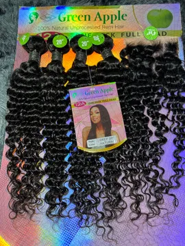 Green apple deep wave 4x 4 closure