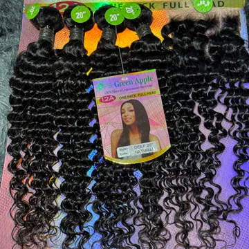 Green apple deep wave 4x 4 closure