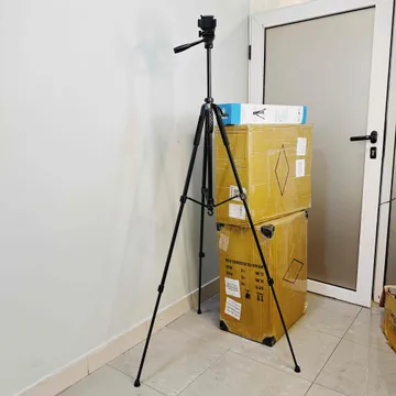 5.7 Feet Portable Phone Camera Tripod with Bluetooth Remote Control and Carrying Bag