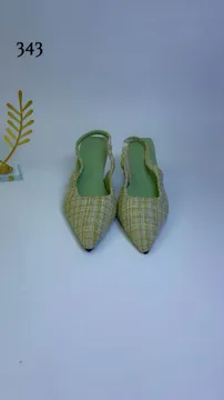 Heel 343 - ( Green/Blue) 1 and 1/2 inches heels
