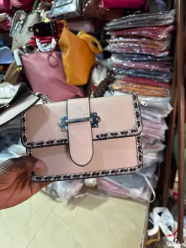Calvin Klein Pink Chain Trim Crossbody Bag