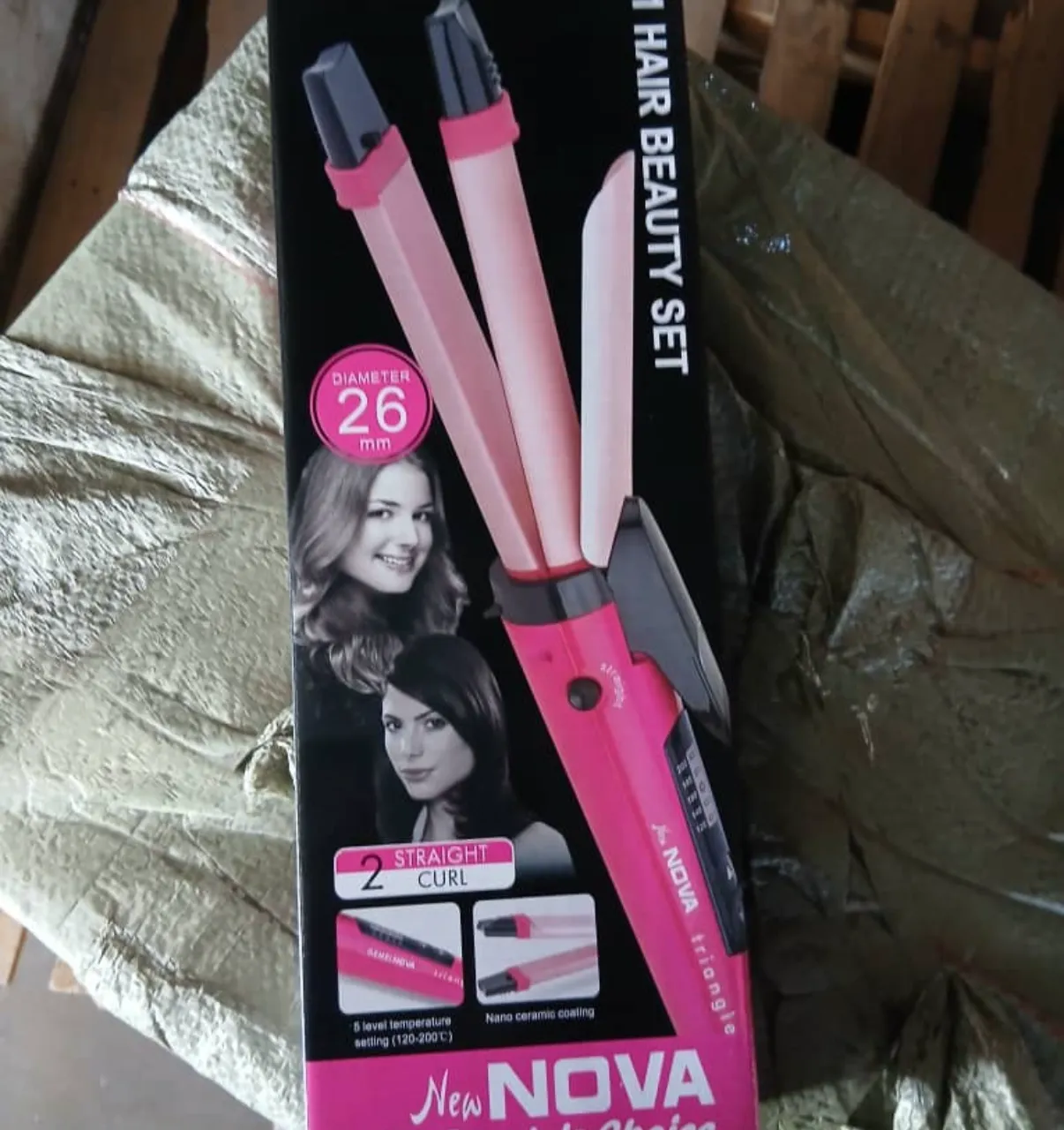 Nova 2 in 1 Hair Beauty Set Curler and Straightener Tool NV 1818