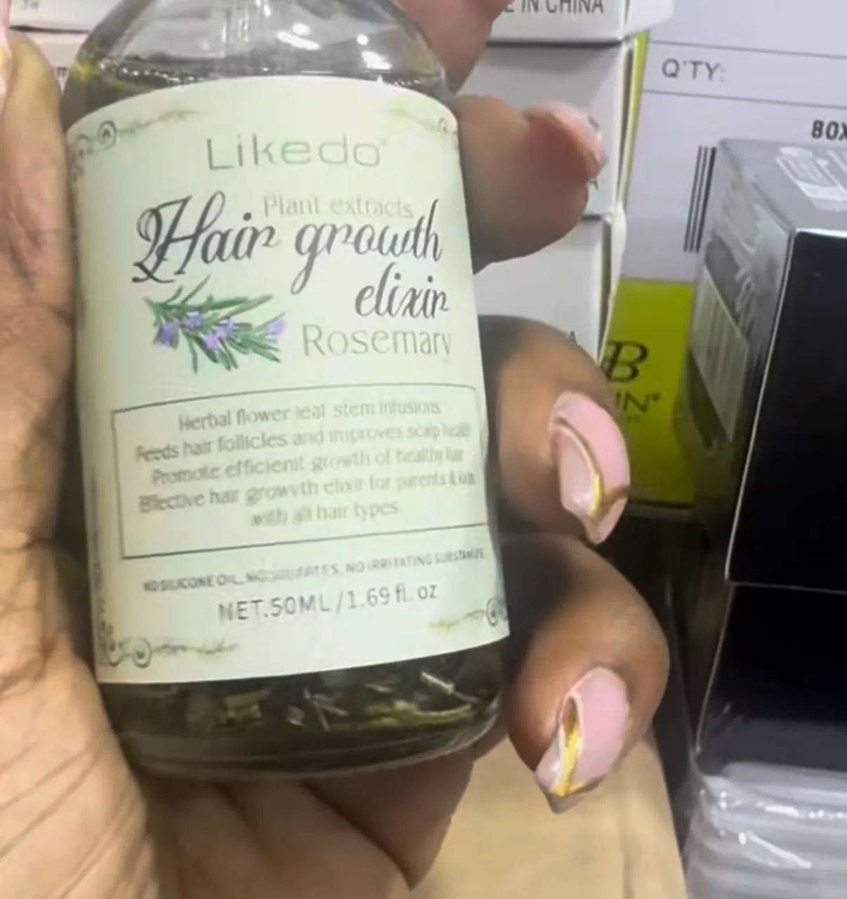 Hair Growth Oil infused with rosemary oil