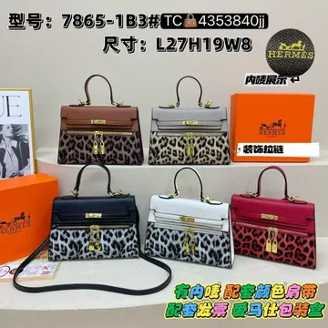 Hermes Kelly -27 cm Bag in leopard design Comes in a box