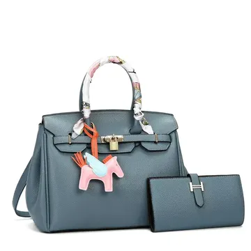 Light Blue Hermes With Scarf 2 In 1 Bsg