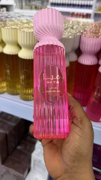 Lattafa Haya Perfume Mist Pink Bottle