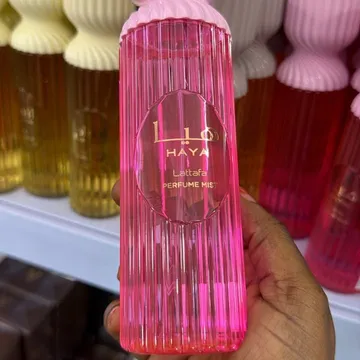 Lattafa Haya Perfume Mist Pink Bottle