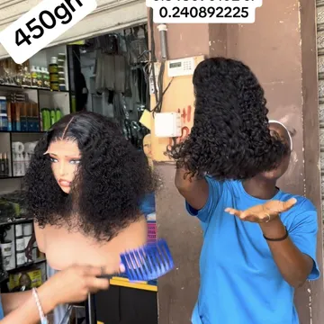 Wig Lydia 14” Wet Curls 4x4 Closure Wig