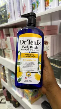 Dr Teals Prebiotic Lemon Balm Body Wash with Pure Epsom Salt 24 fl oz