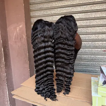 Wig Nora Full Frontal Deep Wave Human Hair Blend